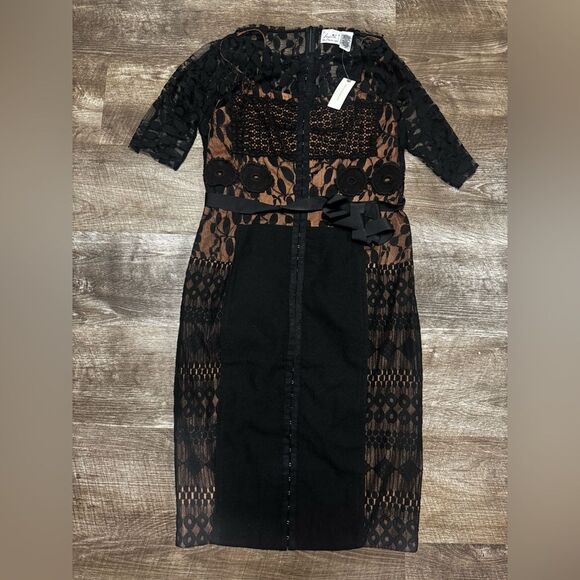 Beguile by Byron Lars x Anthropologie Carissima Black Sheath Dress Size 10 NWT - Picture 4 of 10